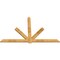 Ekena Millwork Kennewick Rough Sawn Timber Gable Bracket, Western Red Cedar, 108"W x 68"H x 2"D x 6"F, 15/12 Pitch GBW108X68X0206KEN00RWR - alternate 3